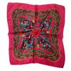 70*70cm Gold Thread Russian Style Floral Print Square Scarf