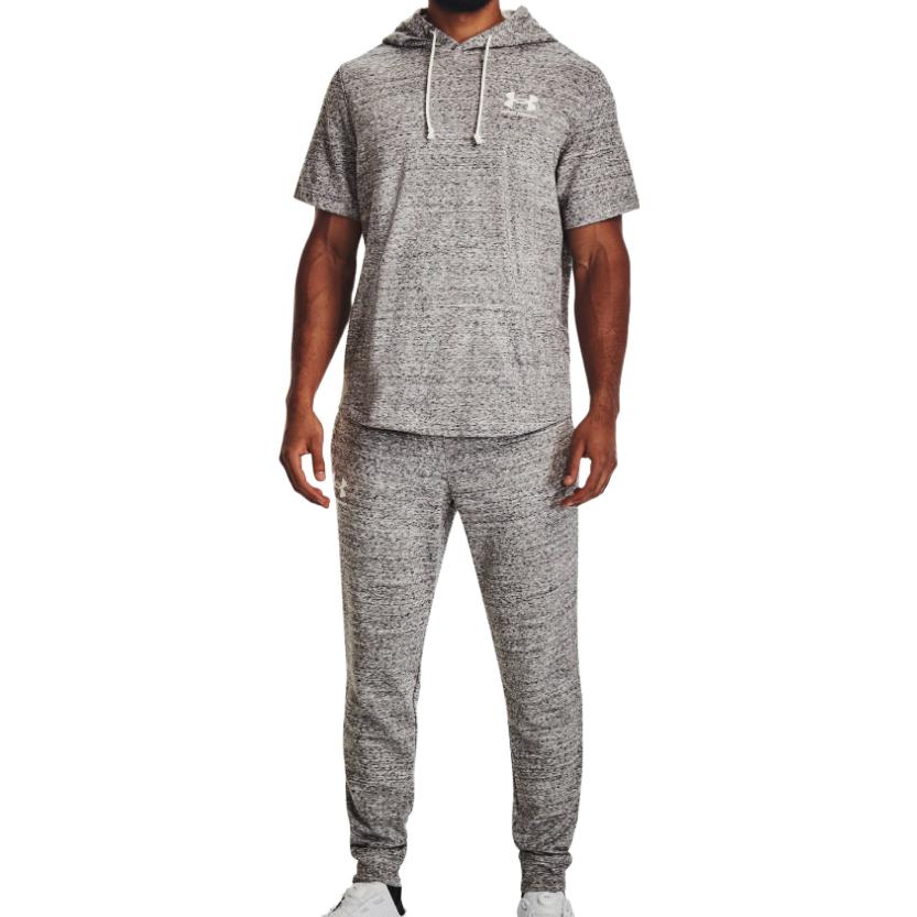 Under Armour Спортивные штаны Rival Terry Однотонные Эластичный пояс Облегающие Манжеты Повседневные штаны Мужские Джоггеры Агатово-белый 1380843-112