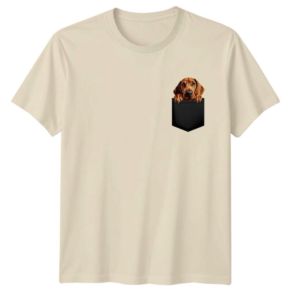 Hound Dog In Pocket Animals Dogs Unisexs TShirt Unisexs Tee Graphic Unisex Top