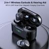 2in1 InEar BT Wireless Earbuds Hearing Aid with Charging Case Rechargeable Earphones and Hearing