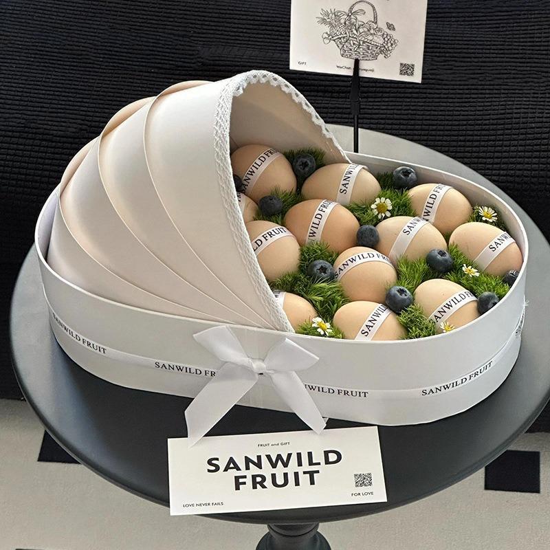 Коробка для бэби-шауэра Цветочная коробка Свадебное торжество Романтический контейнер Упаковочный пакет для подарков Цветочная композиция Колыбель Цветочная корзина