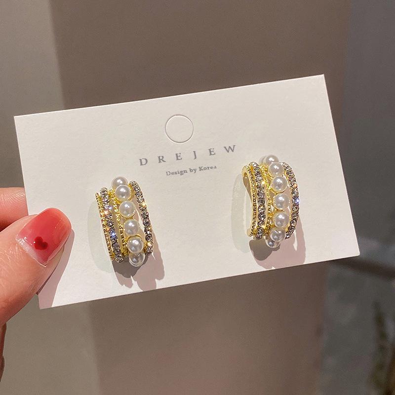 Серьги-кисточки из циркона и жемчуга «Серебряная игла» - Элегантный ретро-дизайн для женщин