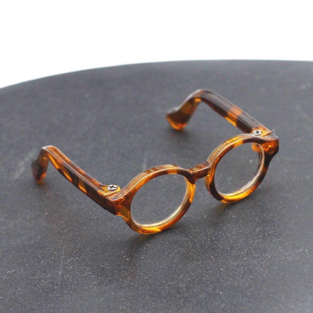 Пластиковые очки с круглой оправой, разноцветные, кукольные очки, милые кукольные мини-очки, детский подарок