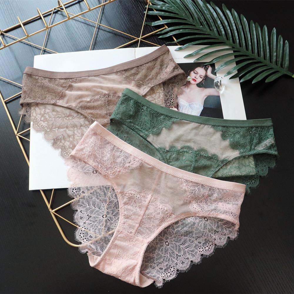 High-end Lace Sexy Women's Panties Low-rise Underwear Women's Hip Lift Breathable Women's Briefs Plus Size Pants