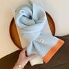 Exquisite Candy Color Dopamine Contrasting Design Soft and Skin Friendly Scarf Woolen Knitted Student Scarf  Cute and Warm in Winter