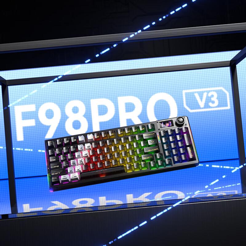 Трехрежимная механическая RGB-клавиатура AULA F98ProV3 с возможностью горячей замены