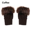 Half Finger Keep Finger Warm Faux Rabbit Hair Gloves Warm Mittens Knitted Gloves Thicken Warm