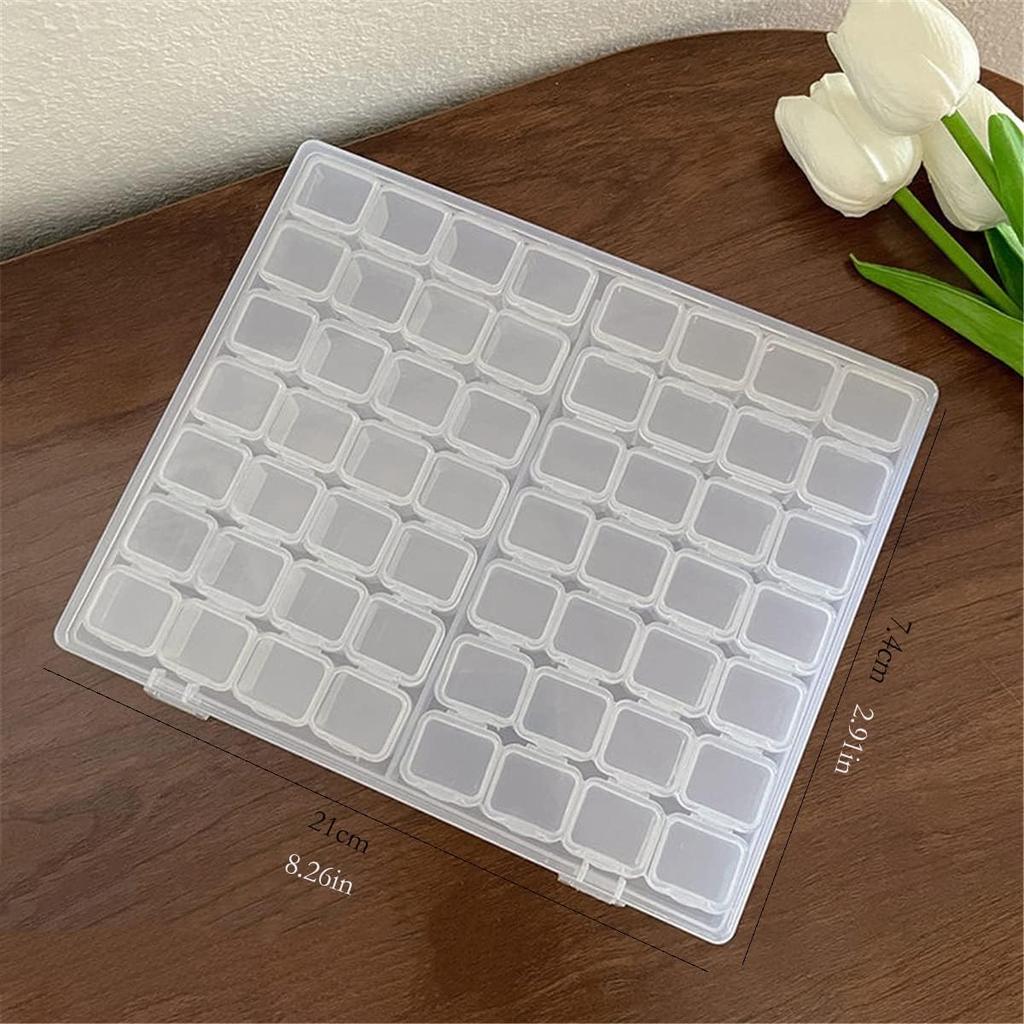 28/56 Grids Transparent Organizer Box Plastic Square Adjustable Organizers Storage Boxes For Home Makeup Jewelry Accessories