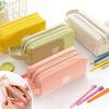 Penbag Colorful Large Capacity Pencil Cases Korea Fabric Pen Box Pouch Case School Office Stationary Supplies Women Cosmetic Bags