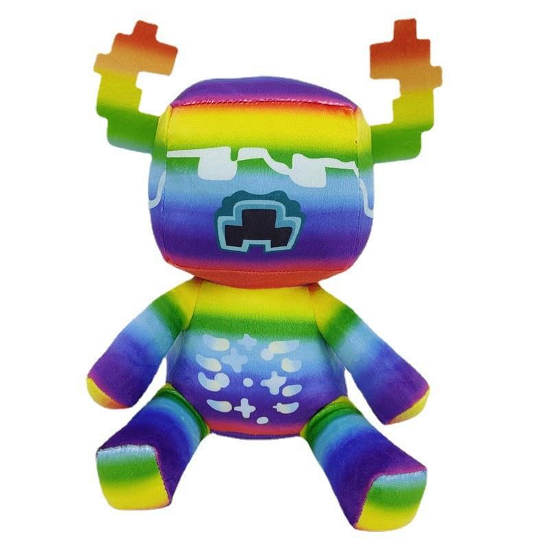 Minecraft Theme Plush Toy Cute Stuffed Doll Short Plush Fabric Pp Cotton Filling 20-23cm Height