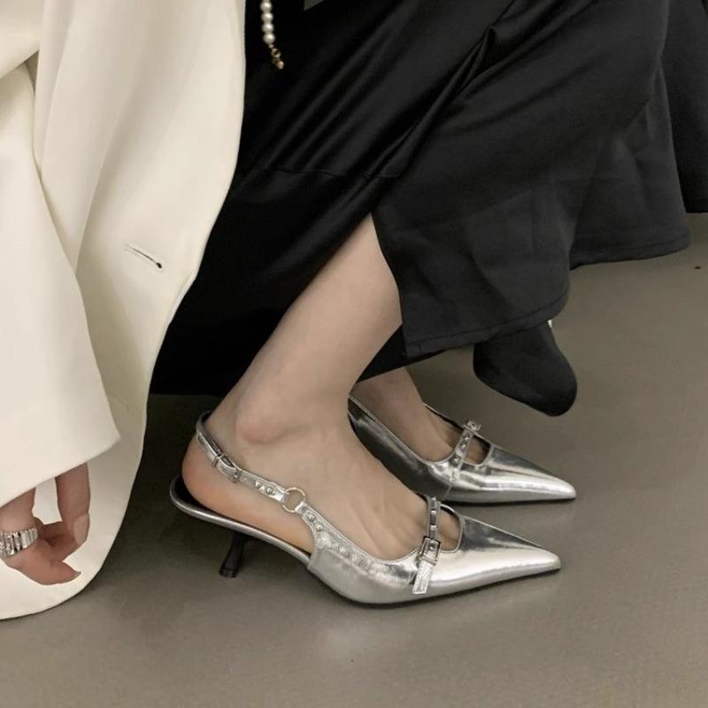 BCEBYL модные новые сандалии на шпильке с острым носком и открытым носком, летние пикантные элегантные повседневные женские туфли на низком каблуке, Zapatos Mujer