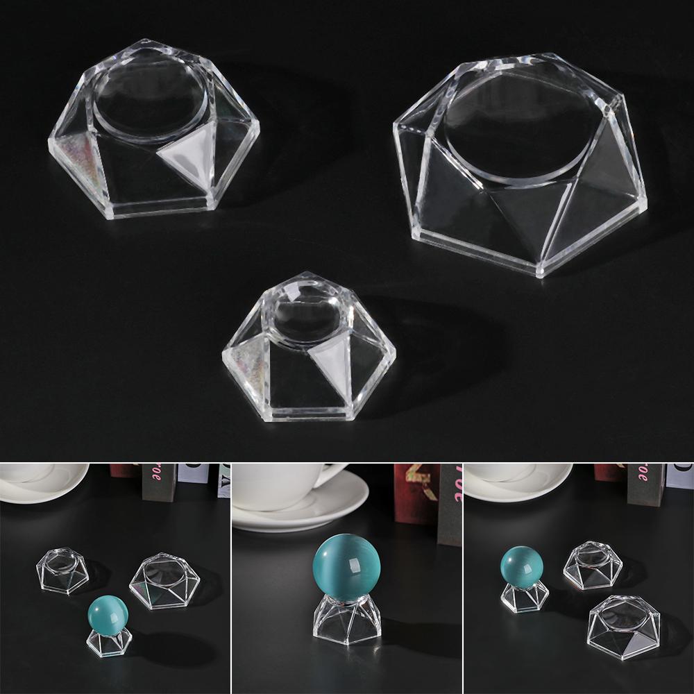Fixed Seat Quartz Sphere Holder Acrylic Display Stand Crystal Ball Base Transparent Pedestal