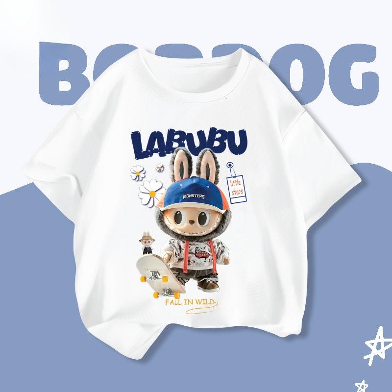 Стильный набор футболок для мальчиков LABUBU, легкий и дышащий, для летней повседневной носки