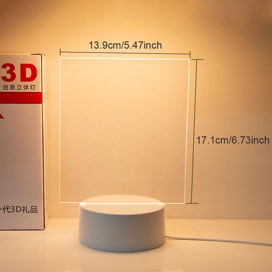 1pc Warm Light 3D Led Message Board Decorative Night Light With Usb Cable & For Holiday Decoration Like Mother's Day, Christma