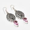 Ювелирные серьги ручной работы с розовым кунцитом, посеребренные 925 пробы, 2,08 дюйма