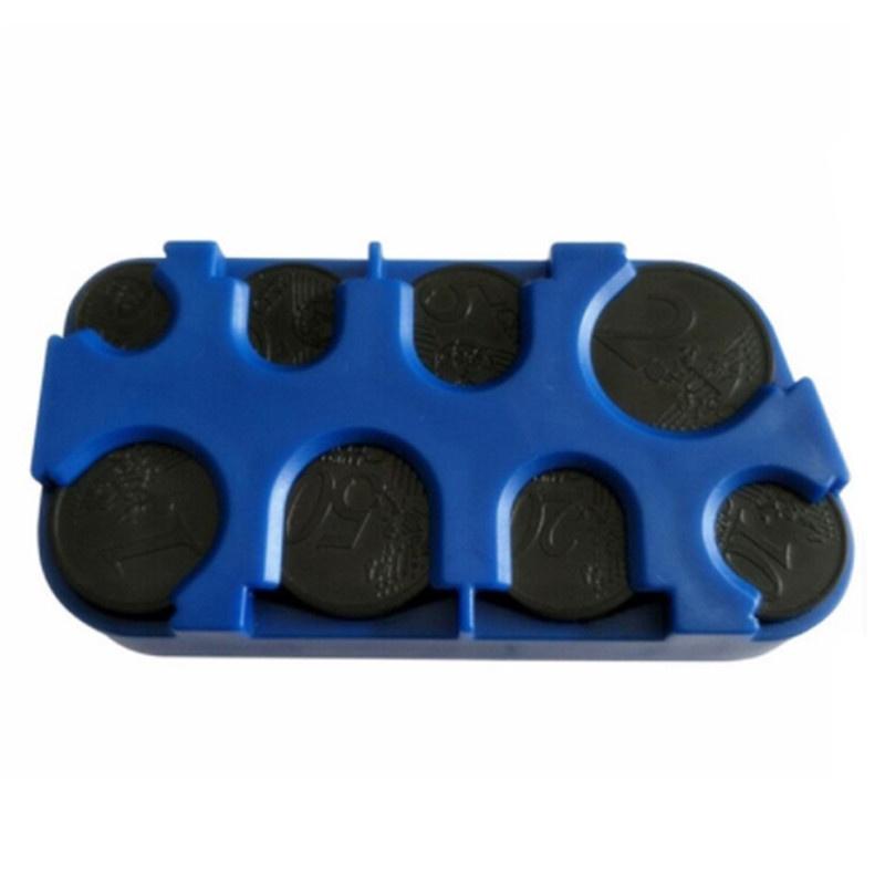 Euro Coin Dispenser Storage Coins Purse Wallet Holders Storage Box Plastic Dispenser