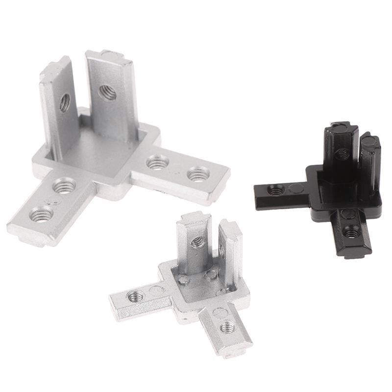 4Pack 3-Way End Corner Bracket Connector For T Slot 2020 3030 4040 Aluminum Extrusion Profile 3-Dimensional Bracket Parts