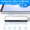 Surface Pro 11 Hub 4K Thunerbolt 4 PD мм Audio SD TF Card Reader Surface Pro9 USB Hub Triple Display Pro для Surface Pro X 9/Pro 10/Pro HDMI, USB-C