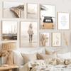 Boho Wall Art Poster And Prints Travel Car Reed Grass Beach Surf Girl Bridge Palm Canvas Painting Decor Pictures For Living Room