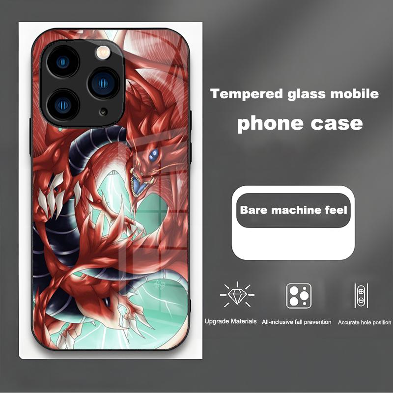 Темный Yu Gi Oh Защита от падений для IPhone 15 Pro Max 14 13 12 11 X XS XR 5 6 7 8 Plus 2020 2022 SE Закаленное стекло Чехол для телефона