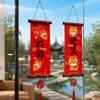 1 Pair Velvet Horse Year Hanging Pendant Traditional New Year Door Couplet  Living Room