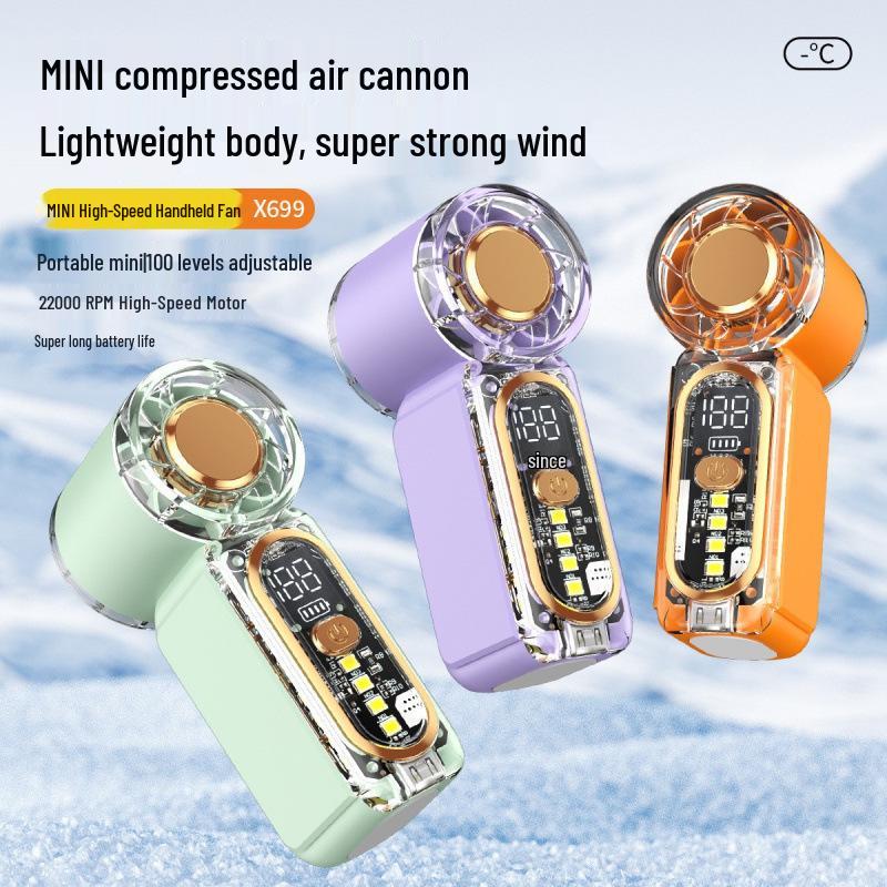 Rechargeable Mini Handheld Fan - Portable, Strong Wind, High-Speed Pocket Fan