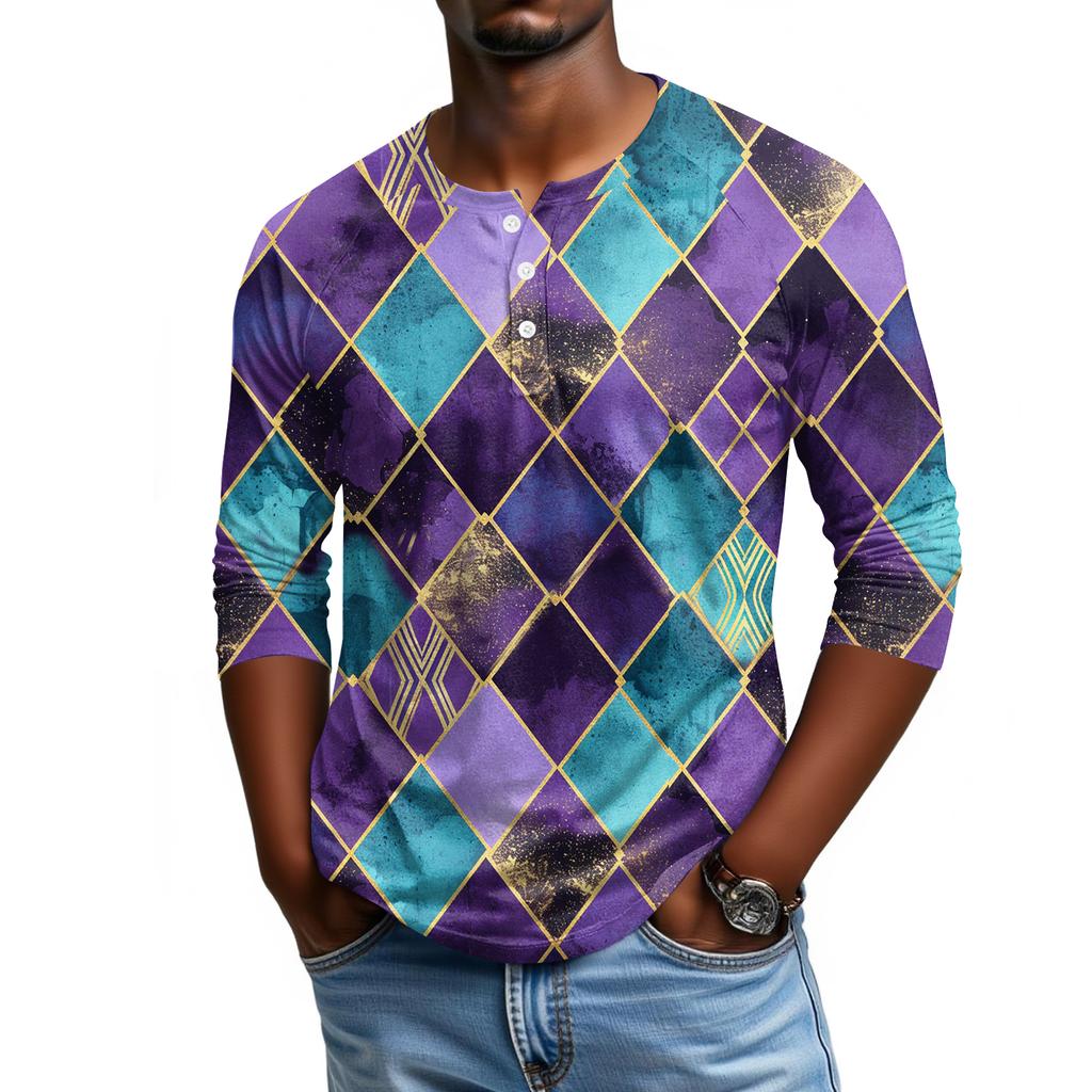 Мужской топ с рукавом реглан и рукавом три четверти