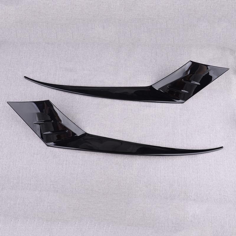 1 Pair Car Front Headlight Eyebrow Eyelid Cover Trim Fit for Honda Accord 2024 2025 Glossy Black