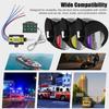 3 Piece Loud Car Horn Set High Mid Low Pitch Electric Snail Horn Waterproof with 8 Sounds Horn Controller for 12 24V