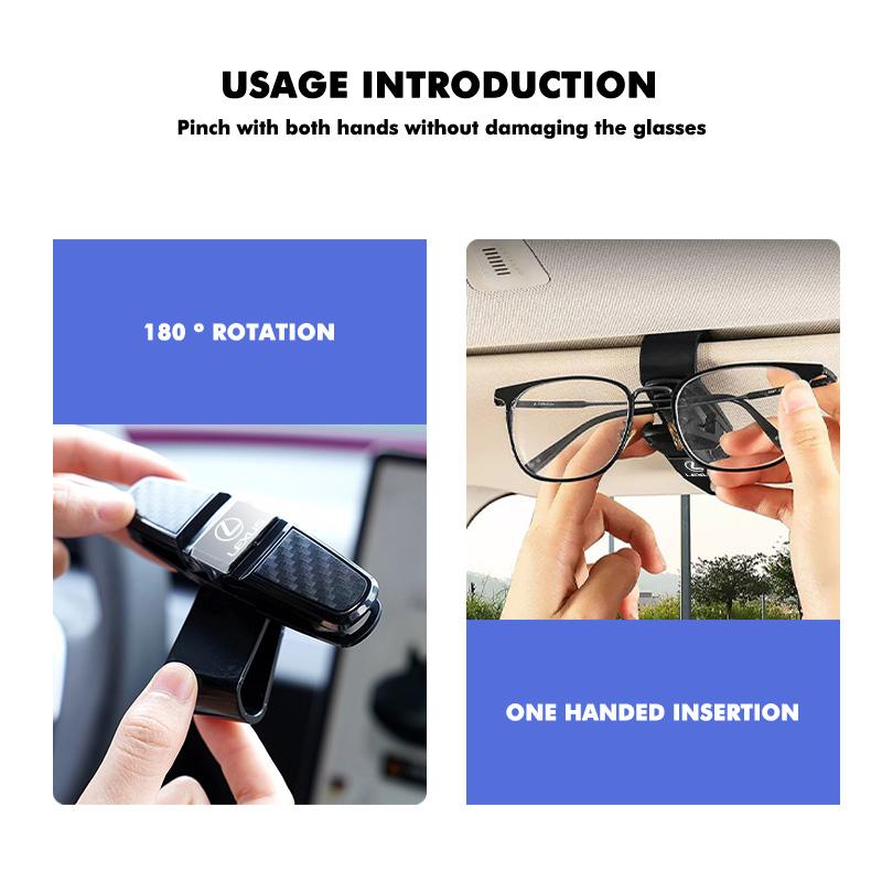 GEFF2 For Lexus Carbon Fiber Car Interior Sun Visor Sunglasses Clip Eyeglasses Holder IS350 ES350 IS250 IS460 IS220h IS300 LX570