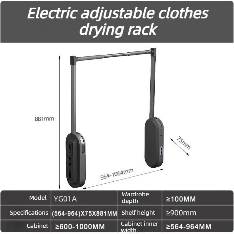 Intelligent Lifting Clotheshorse Cloakroom Electron Modern Clothes Drying Rack Bedroom Cabinet Coat Rack Laundry Storage Shelf