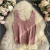 Summer New Korean Version of Simple Knit Sleeveless Jacket Buttons Carefully Machine Solid Color Short Small Vest Women