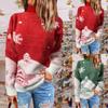 Women's Casual Turtleneck Knitted Long Sleeve Pullover Sweater Knitted Top Christmas