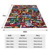 Cute World Flag Flannel Blanket Customized Throw Blanket for Bed Sofa Couch 200x150cm Bedspread