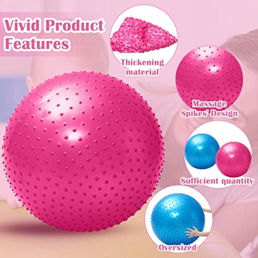 22''  Large Sensory Massage Ball Bouncy Yoga Exercise Ball Big Knobby Balls Large Spiky Ball Inflatable Sensory Balls Outdoor