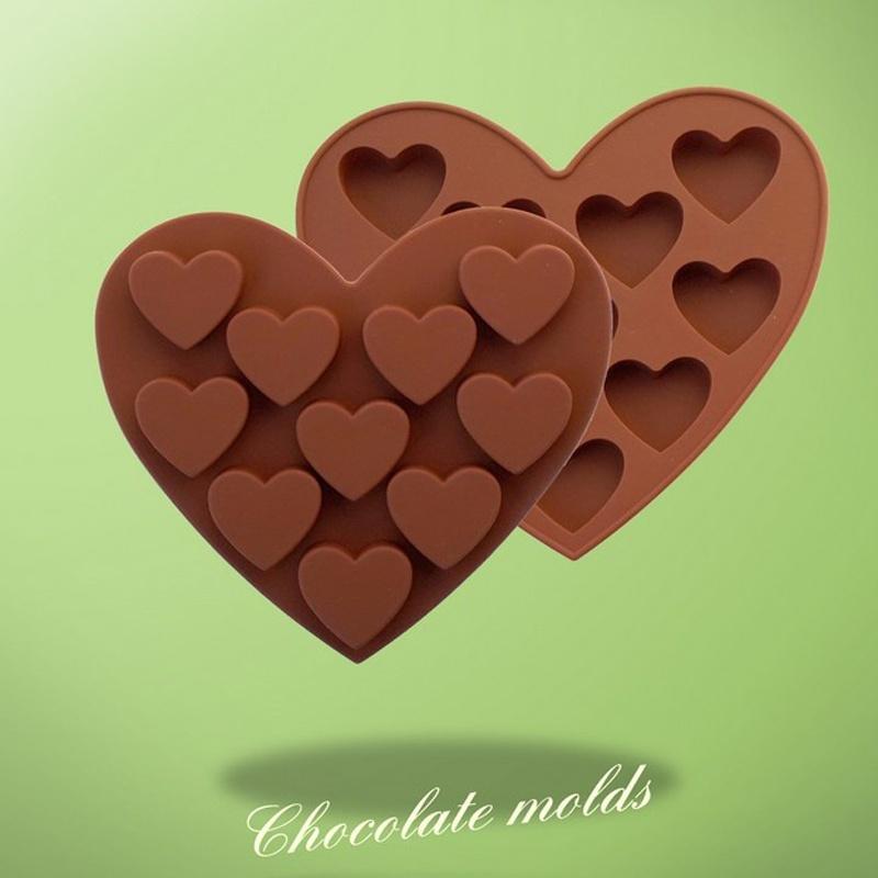 Новые силиконовые формы в форме сердца для помадки, шоколадная форма для кухни, 1 шт.
