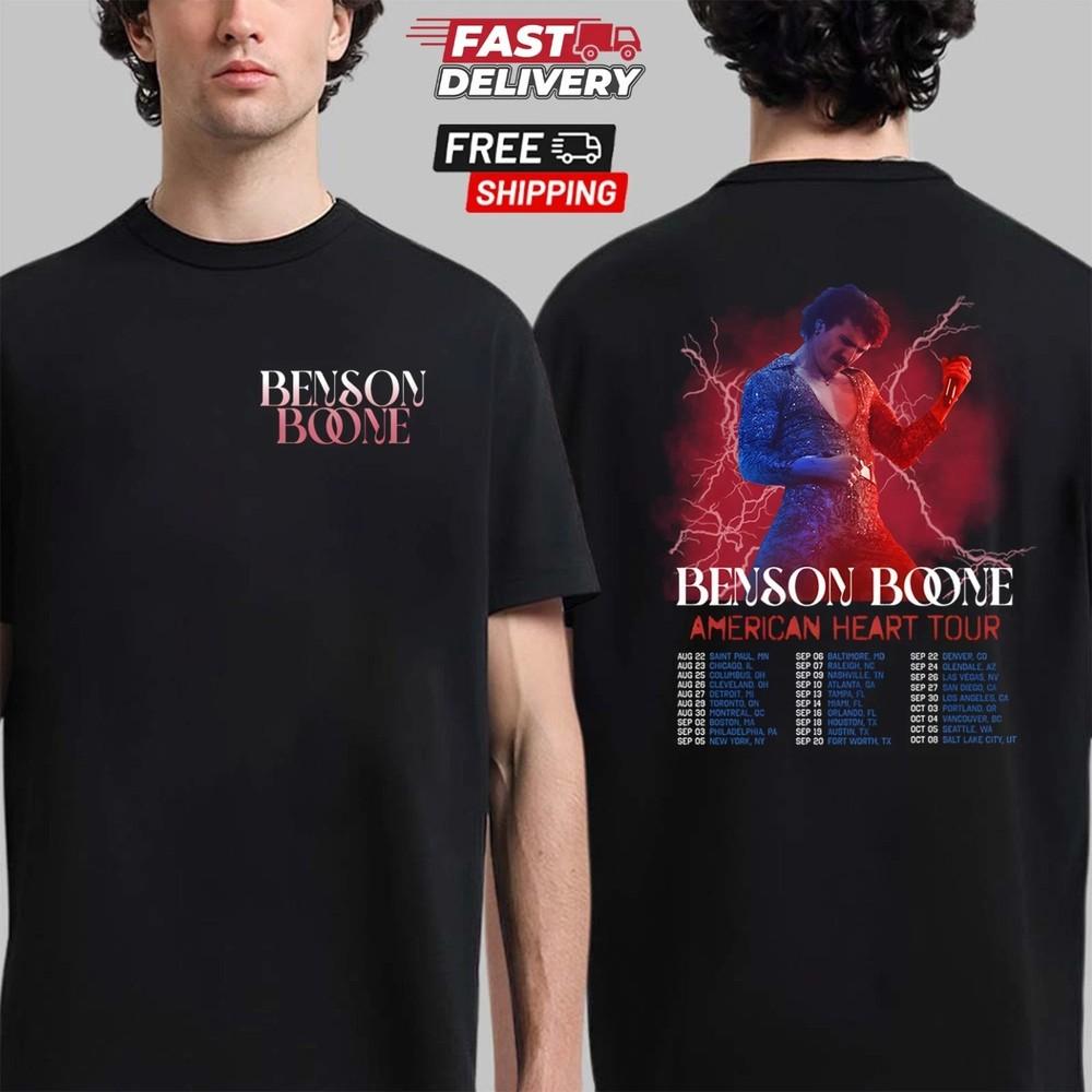 Benson Boone American Heart Tour T-Shirt Concert 2025 Tour Dates Shirt Unisex T-Shirt