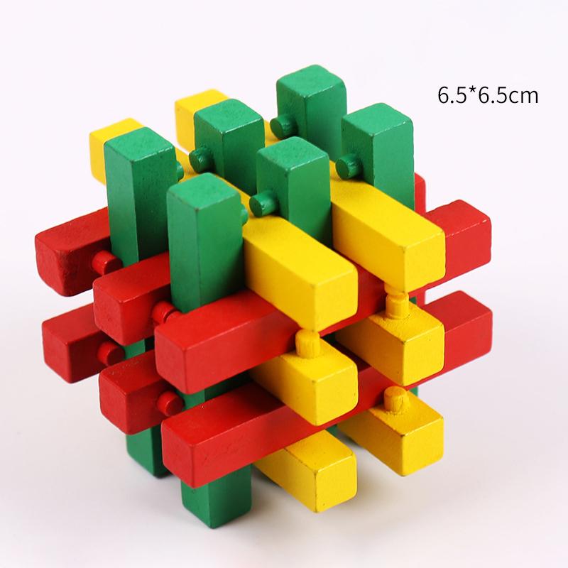 Деревянный замок Kong Ming Lock Lu Ban Lock Iq Brain Teaser Развивающая игрушка Монтессори 3D-головоломка Игра Разблокировка Игрушки для взрослых детей