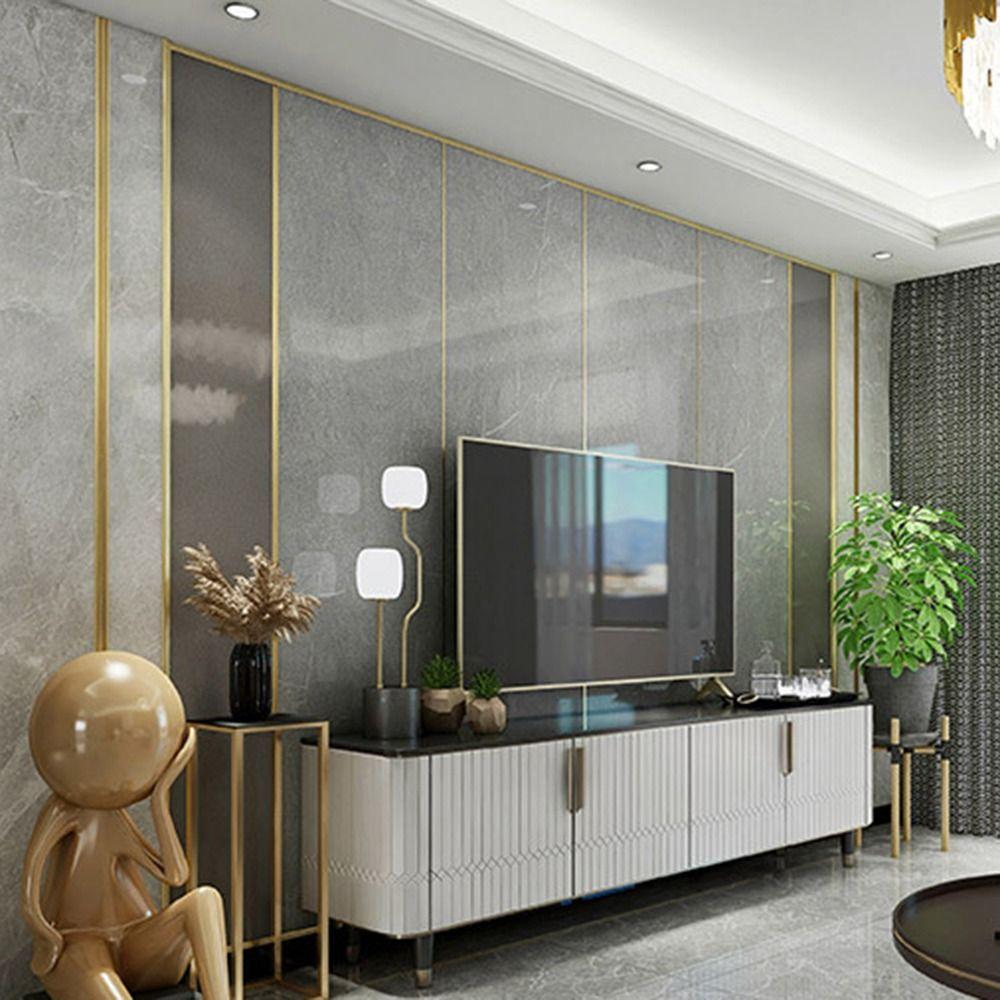 3-метровая наклейка на стену из зеркала, самоклеящаяся, плоская декоративная линия из нержавеющей стали