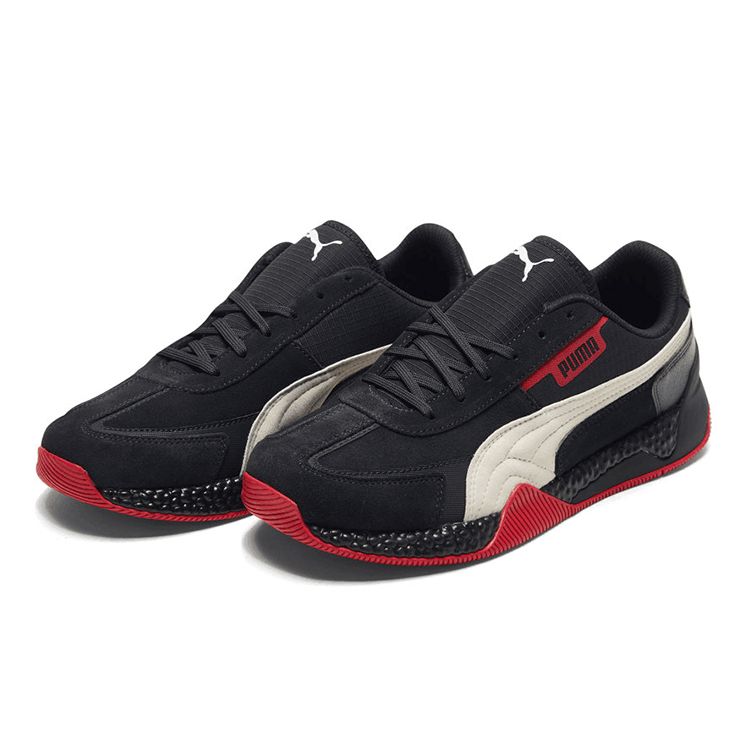 Scuderia Ferrari x Puma Speed Hybrid LS Черный Rosso Corsa Мужские Кроссовки Пастельно-Пергаментный 306404-02