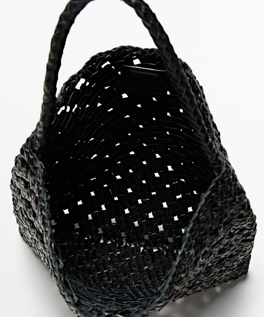 Massimo Dutti Medium Braided Napa Leather Bag