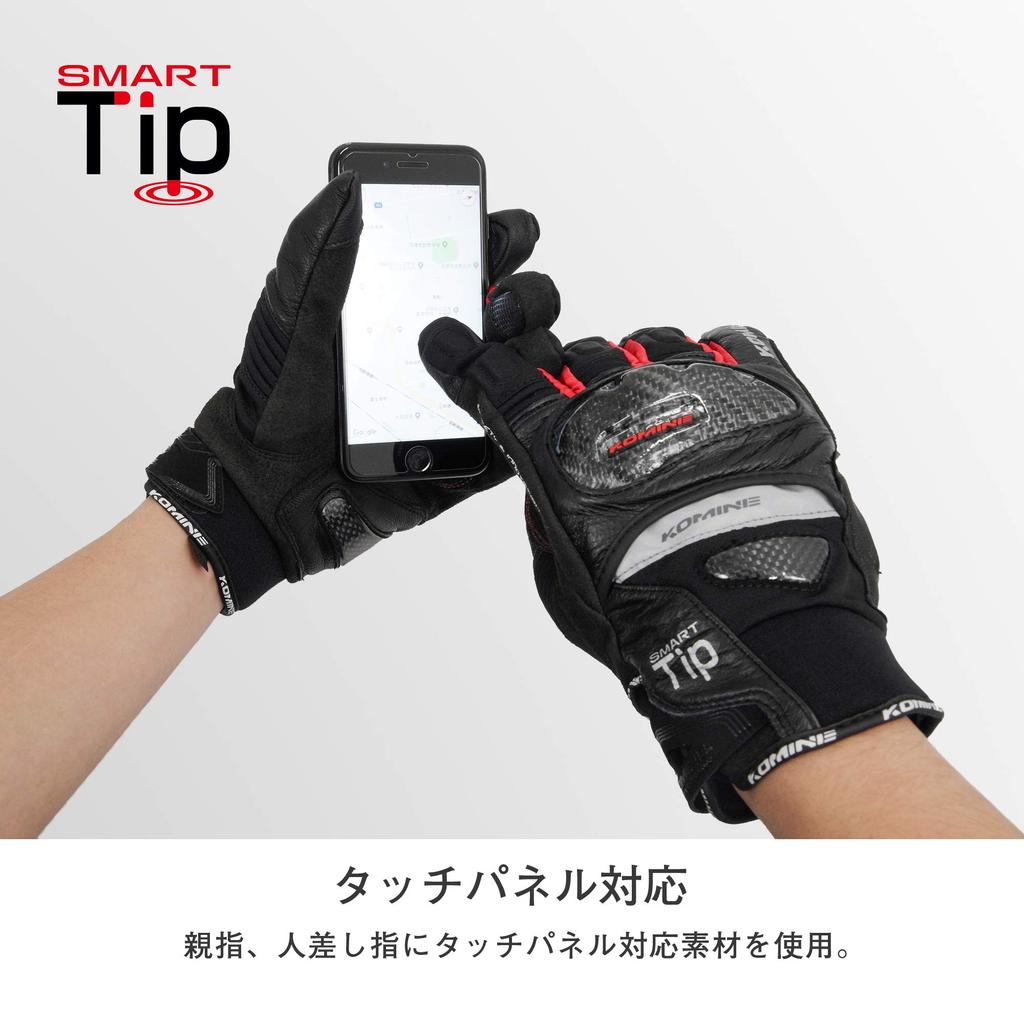 KOMINE Велосипедные карбоновые защитные зимние перчатки влагоотводящие дышащие водонепроницаемые защитные осень/зима черно-красные/XL 06-819 GK-819