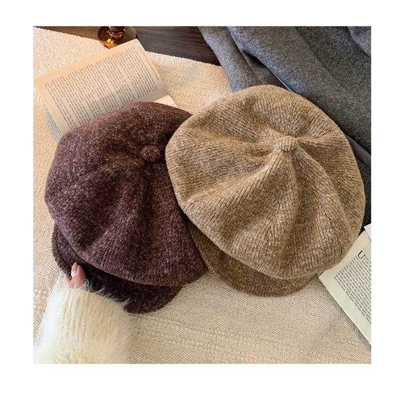 Women S Vintage Beret Hat Large Head Size Versatile Painter Hat