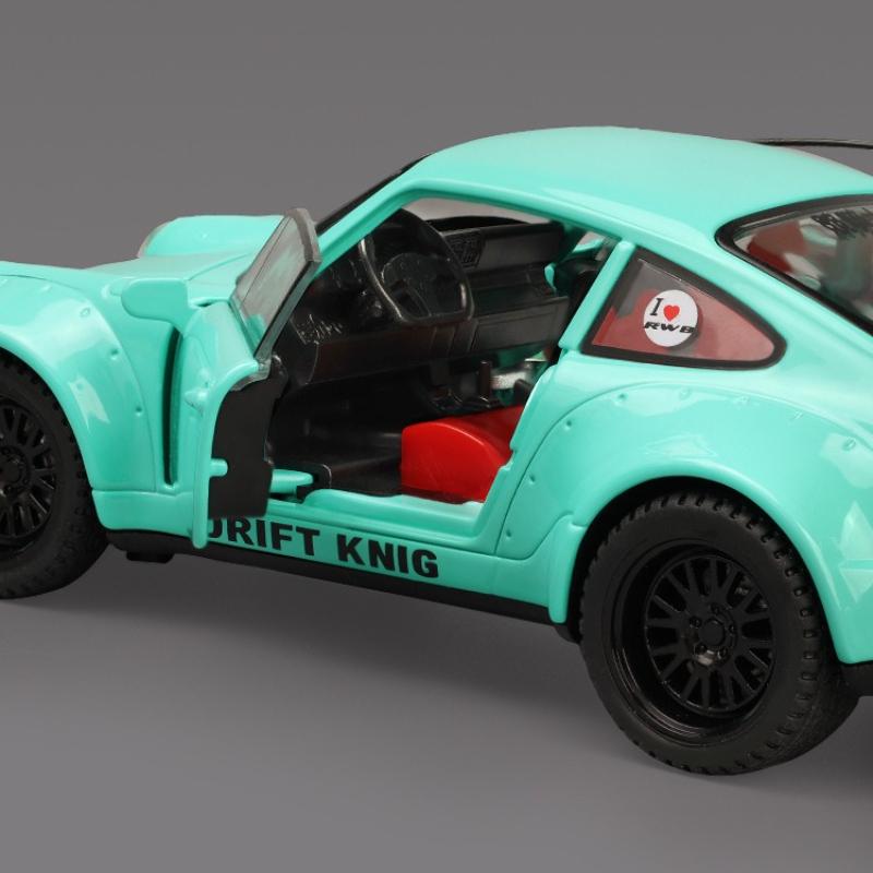 1:32 911 Rwb Модель автомобиля Игрушка Звук Свет Оттянуть Назад Амортизация Суперкар Сплавной корпус Резиновые шины Модели Подарки Для детей