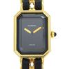 Premiere S Watches H0001 blackDial Plated Gold/leather Quartz Analog Display Women Used