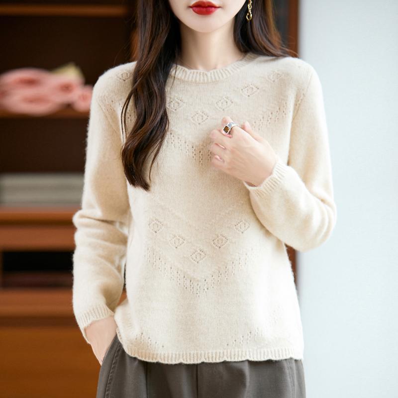 Женский кашемировый свитер Qinghe кашемир 30% кашемир 70% шерсть осенне-зимний пуловер теплый и модный