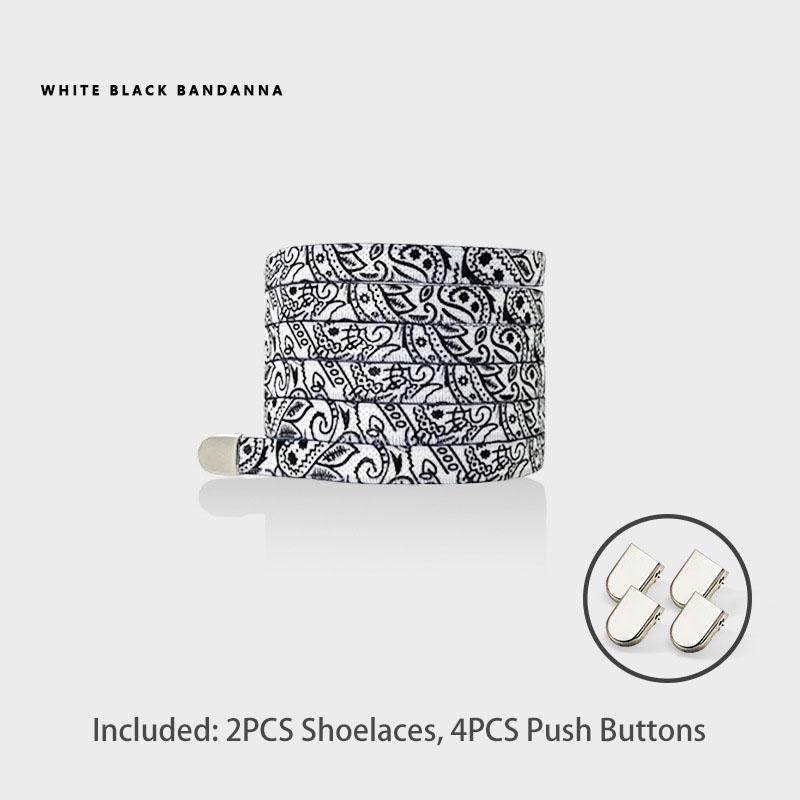 Новые эластичные шнурки с узором из цветков кешью для кроссовок, детские и взрослые, плоские шнурки 8 мм без завязок AF1/AJ, шнурки без завязок для обуви, аксессуары