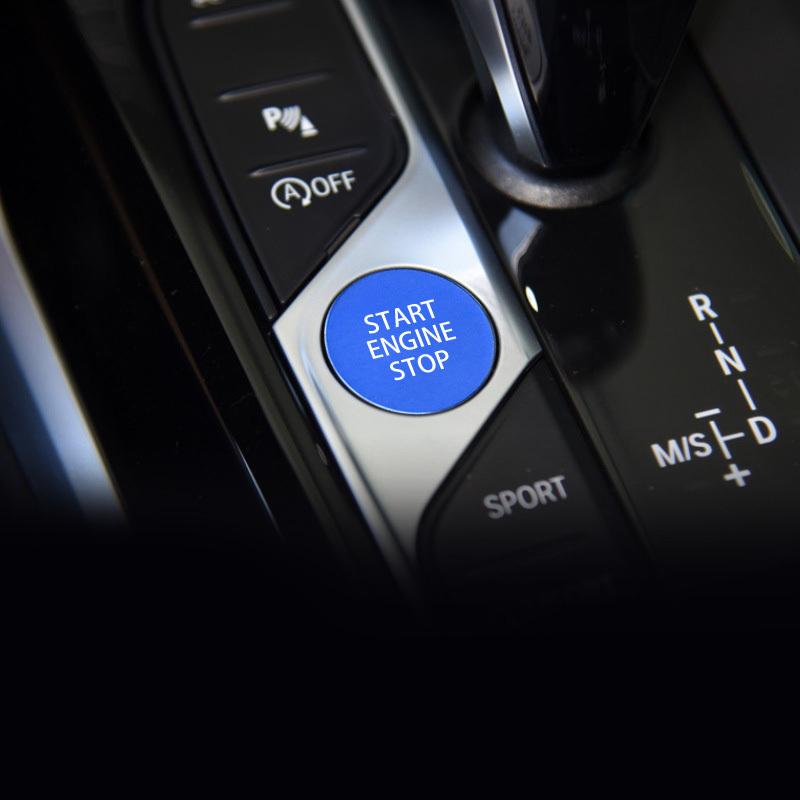 Electronic Handbrake Buttons Decals For BMW 3 Series G20 G28 - A Key Start Button Decoration Cover Trim Aluminum Alloy