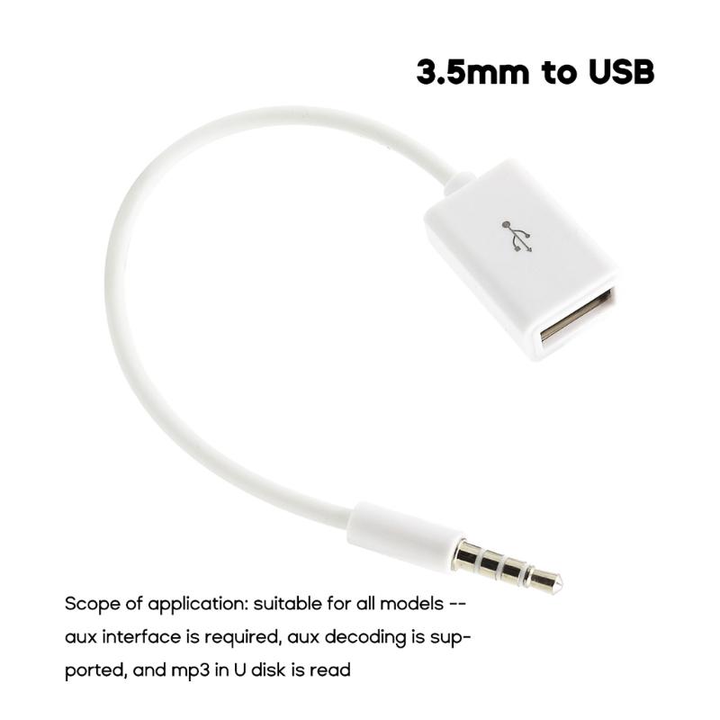 3,5 мм AUX Стерео Штекеры в USB Конвертер Aux Кабель Шнур Для Автомобиля MP3 Динамика