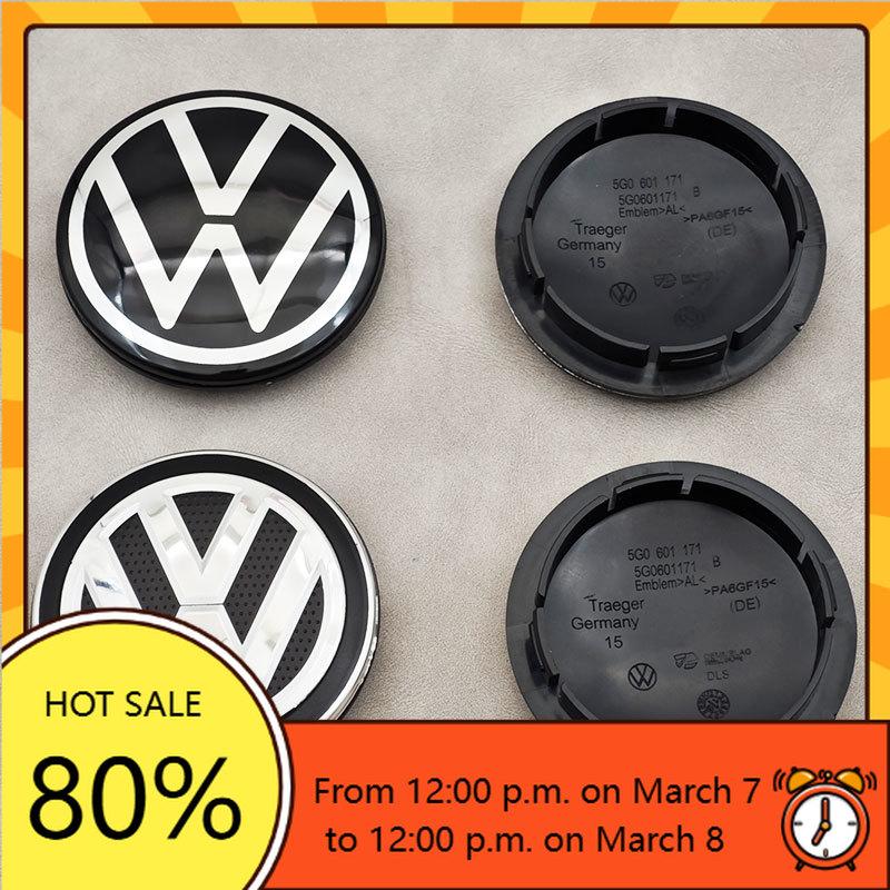 For VW Volkswagen Jetta MK5 Golf 4Pcs 65mm Car Wheel Center Hub Caps For Volkswagen VW Golf Passat Tiguan Lamando Teramont Cross EE1